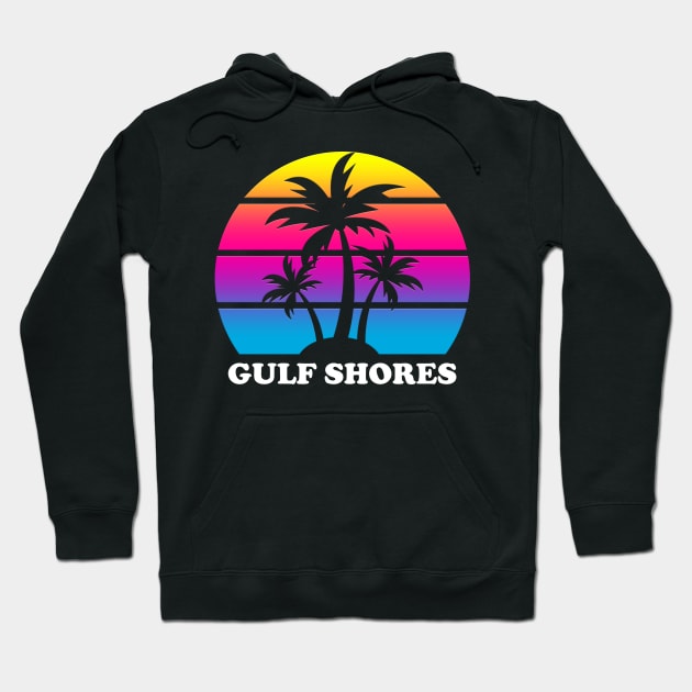 Gulf Shores Alabama - Palm Trees Hoodie by BDAZ